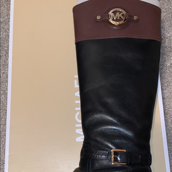 Michael Kors Stockard Leather boot black & brown - Picture 8 of 10